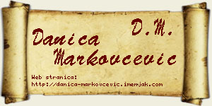 Danica Markovčević vizit kartica